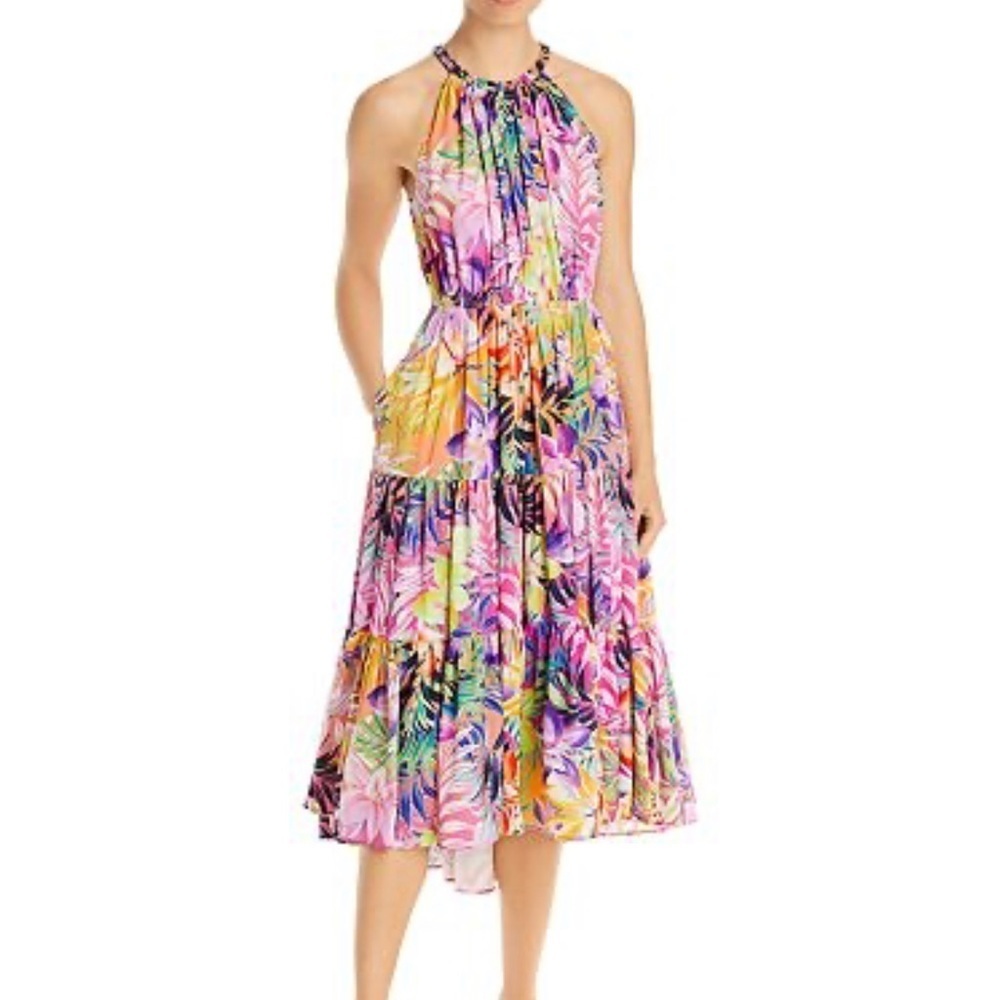 Kobi Halperin Multicolor Floral Midi Dress